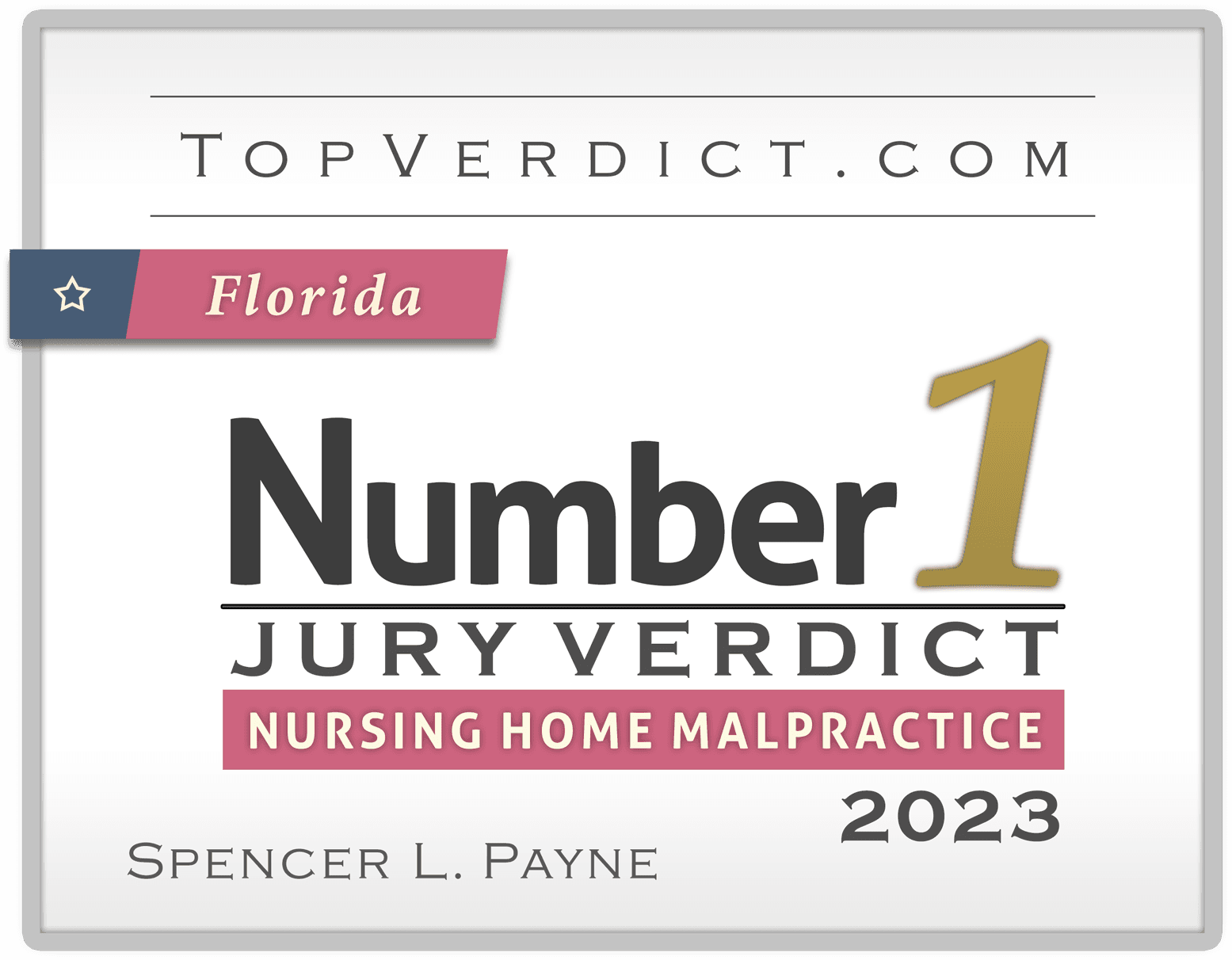 Top Verdict number one jury verdict badge